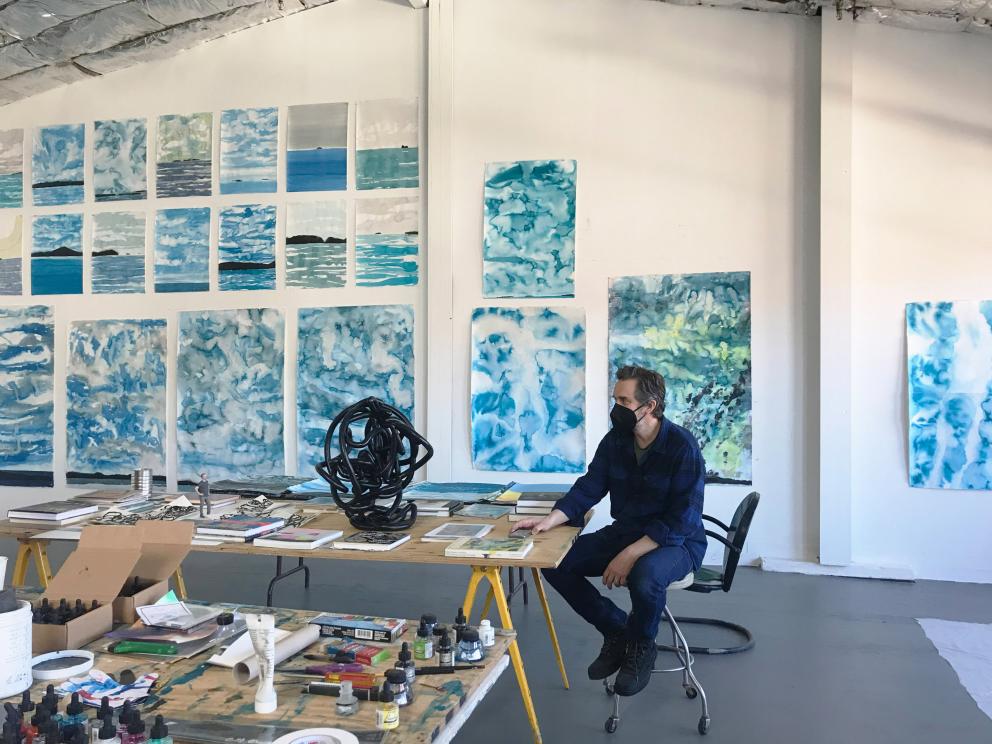 Dupont in his Yonkers studio.