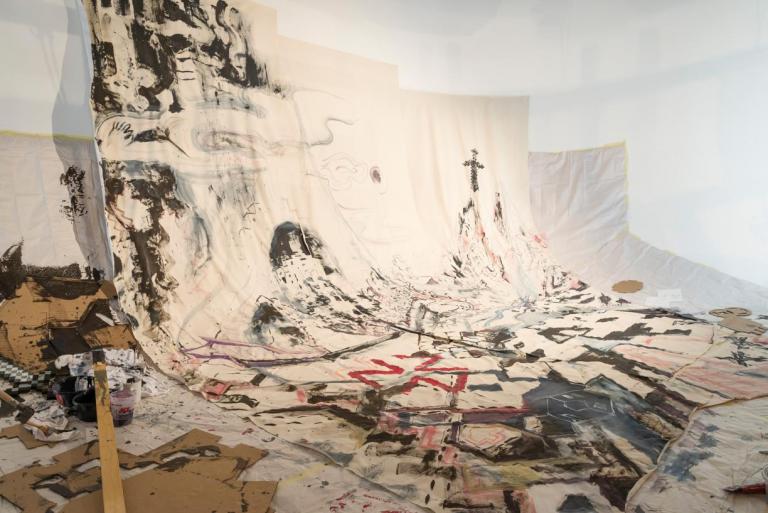 THEN — Dobler and Anna Kanai's collaboration in "Add A+A to XIX" presented by Evergreene Studio in 2016. Photo: Christopher Wormald.